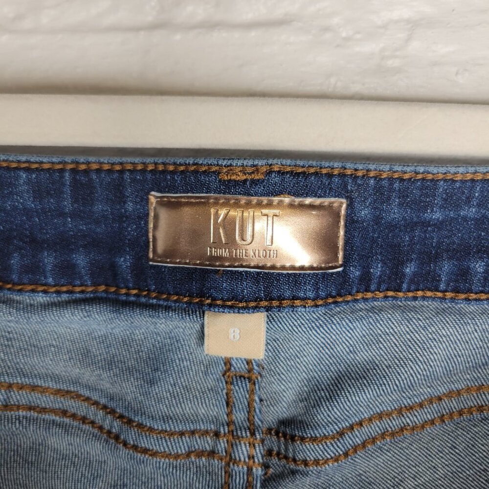 Kut From The Kloth Women's Size 8 Jeans Amy Crop Straight Leg Cuffed - Picture 6 of 8